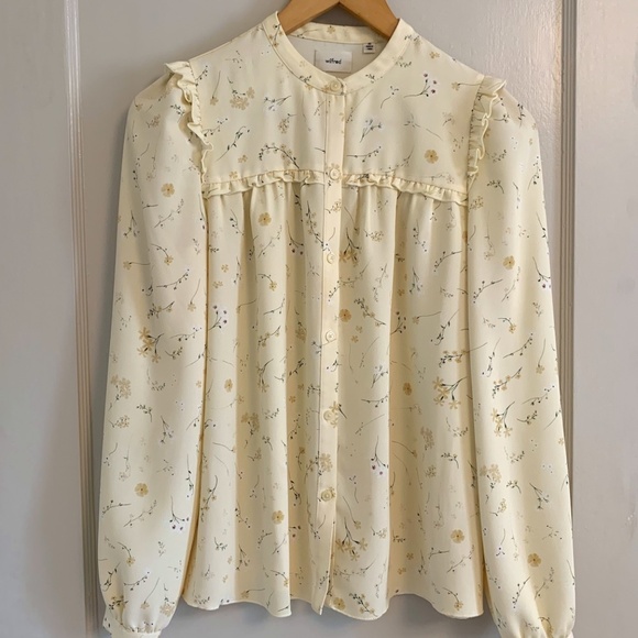 Yellow Floral Blouse - Picture 1 of 4